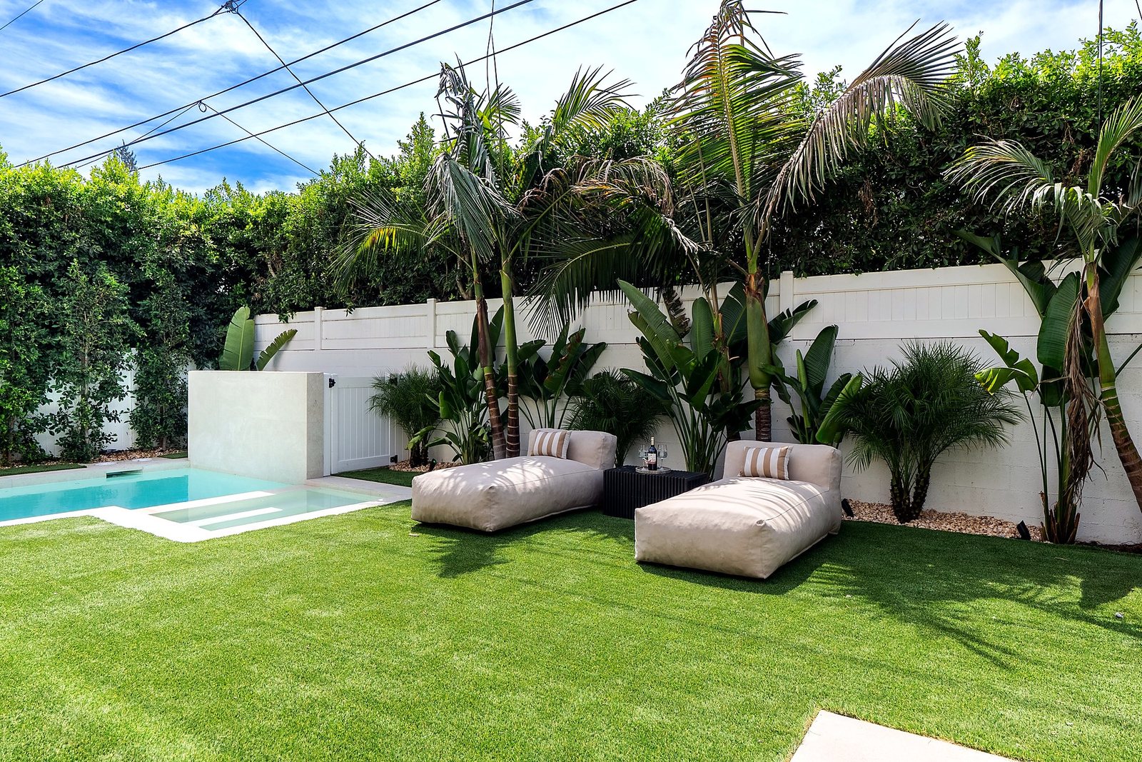 Pool and garden of a Luxury Home Builders custom home